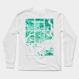 Singapore City Map Typography - Watercolor Long Sleeve T-Shirt